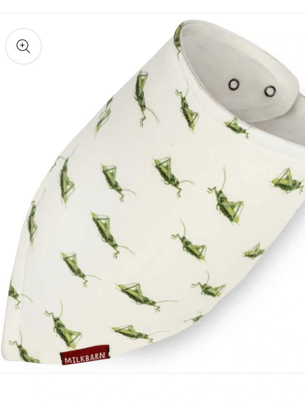 Milkbarn Grasshopper Organic Cotton Three-Layer Kerchief Bib NWT